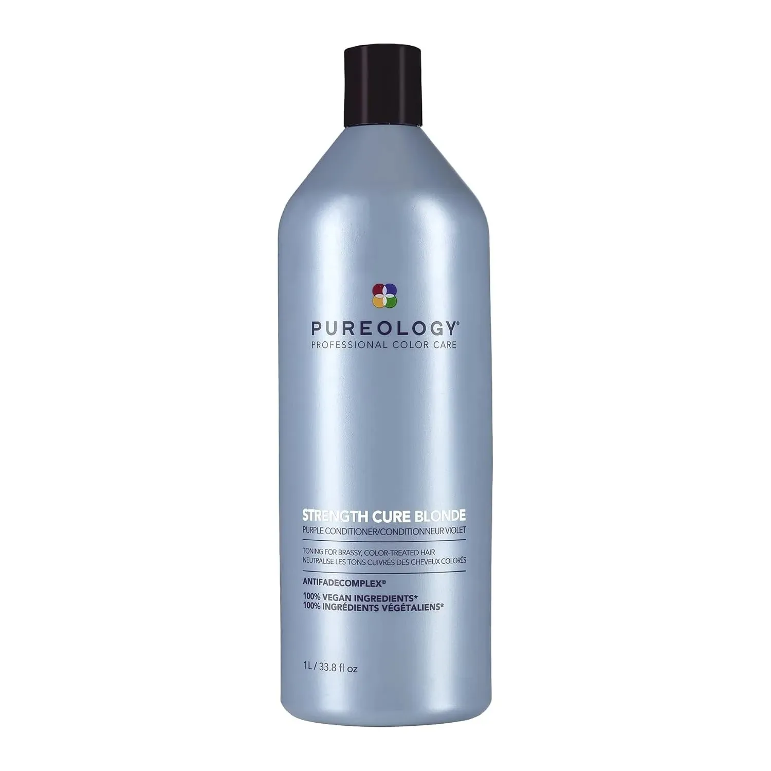Pureology Strength Cure Blonde Purple Conditioner - For Blonde & Lightened Color-Treated Hair, Strengthens Hair & Fights Brass, Sulfate-Free & Vegan