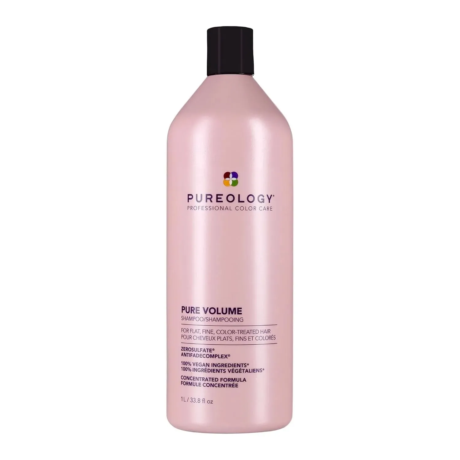 Pureology Pure Volume Shampoo Enhances Volume and Movement, Lightweight Shampoo for Fine, Flat, Color Treated Hair, Sulfate-Free & Vegan