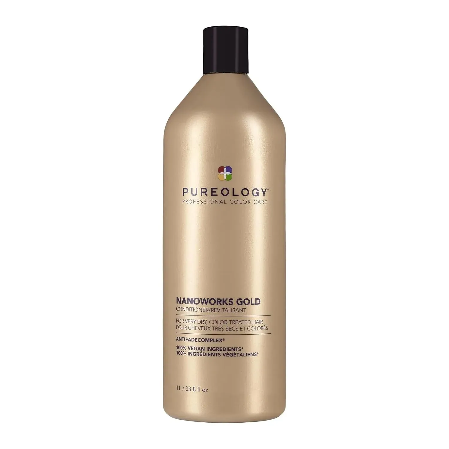 Pureology Nanoworks Gold Conditioner - For Very Dry and Color-Treated Hair, Restores & Strengthens Hair, Sulfate-Free & Vegan