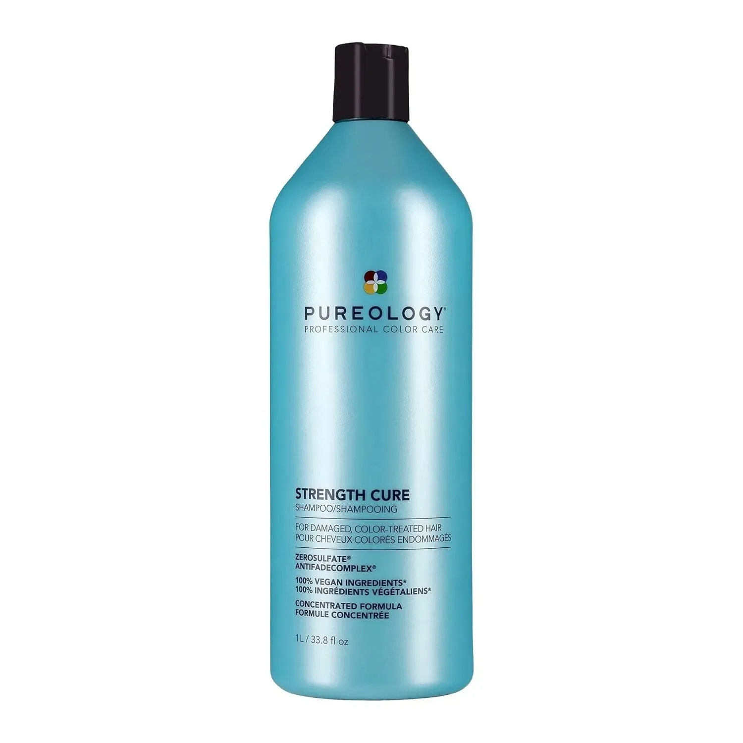 Pureology Strength Cure Shampoo For Damaged or Color Treated Hair, Hair Strengthening & Prevents Breakage, Seals Split